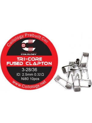 Coilology Tri-Core Fused Clapton předmotané spirálky Ni80 0