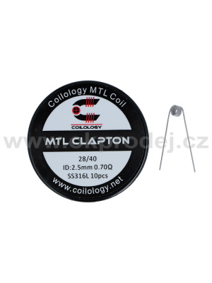 Coilology předmotané spirálky MTL Clapton SS316L - 0.7ohm