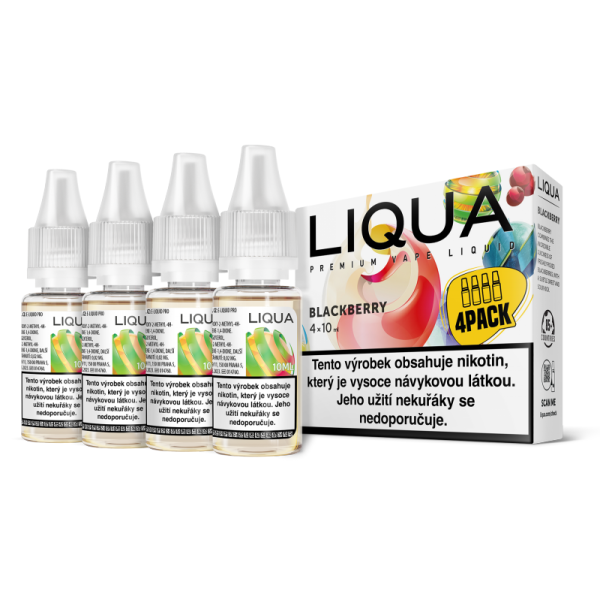 RITCHY Blackberry 4x10ml  (ostružina) - Liquid LIQUA Elements 4Pack - 6 mg