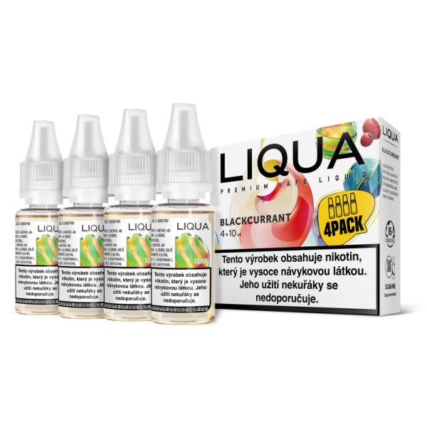 RITCHY Blackcurrant 4x10ml  (černý rybíz) - Liquid LIQUA Elements 4Pack - 6 mg