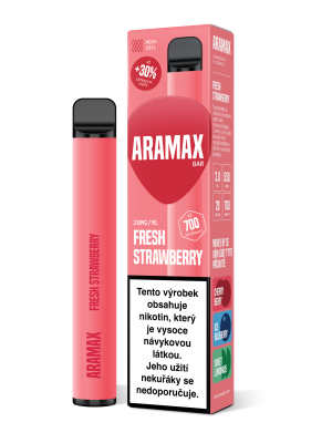 Aramax Bar 700 elektronická cigareta Fresh Strawberry 550mAh 2ml 20mg 1 ks