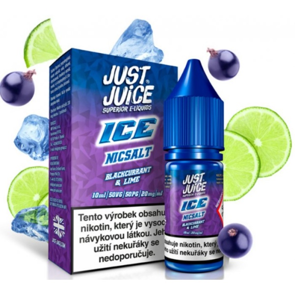 Liquid Just Juice SALT ICE Blackcurrant & Lime 10ml - 11mg