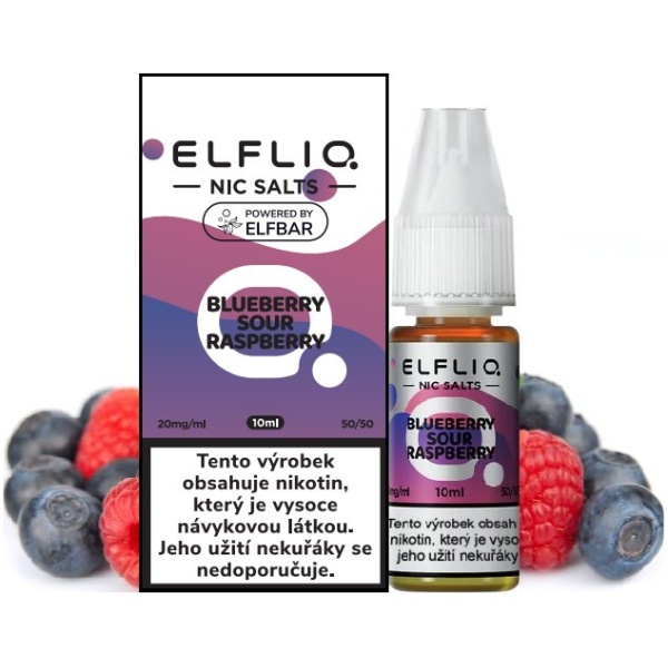 Elf Bar Liquid ELFLIQ Nic SALT Blueberry Sour Raspberry 10ml - 20mg