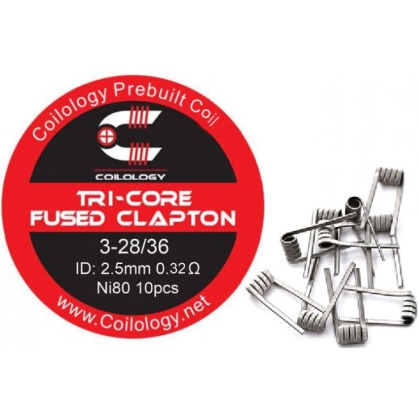 Coilology Tri-Core Fused Clapton předmotané spirálky Ni80 0