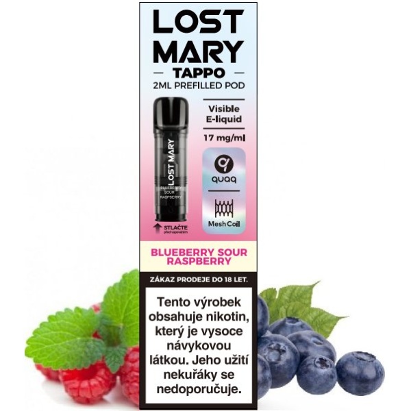 Elf Bar LOST MARY TAPPO Pods cartridge 1Pack Blueberry Sour Raspberry 17mg