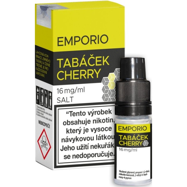 Liquid EMPORIO SALT Tabáček - Cherry 10ml - 16mg