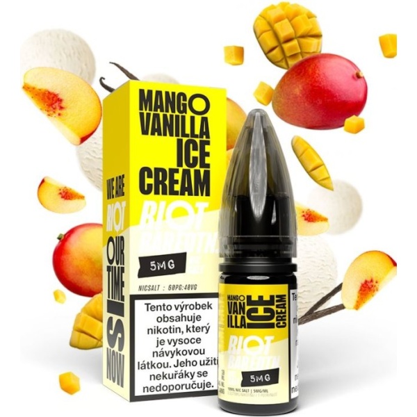 Riot Labs Liquid Riot BAR EDTN Salt Mango Vanilla Ice Cream (Mangovo-vanilková zmrzlina) 10ml-10mg