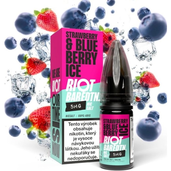 Riot Labs Liquid Riot BAR EDTN Salt Strawberry Blueberry Ice (Ledová borůvka s jahodou) 10ml-20mg