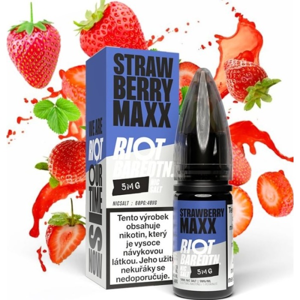 Riot Labs Liquid Riot BAR EDTN Salt Strawberry Maxx (Jahodový energiťák) 10ml-20mg