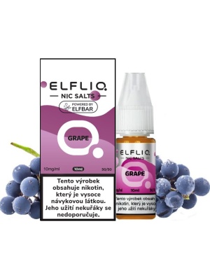 Elf Bar Liquid ELFLIQ Nic SALT Grape 10ml - 10mg