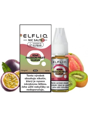 Elf Bar Liquid ELFLIQ Nic SALT Kiwi Passion Fruit Guava 10ml - 10mg