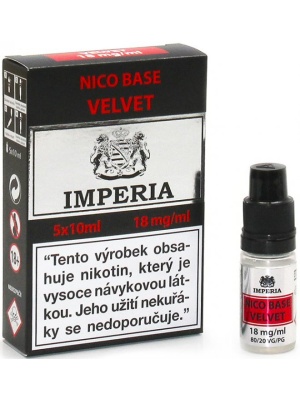 Nikotinová báze IMPERIA Velvet PG20-VG80 5x10ml-18mg