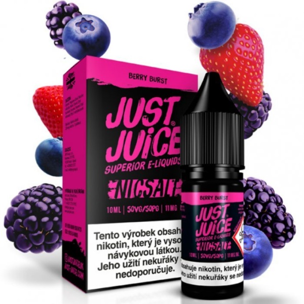 Ostatní Liquid Just Juice SALT Berry Burst 10ml - 11mg