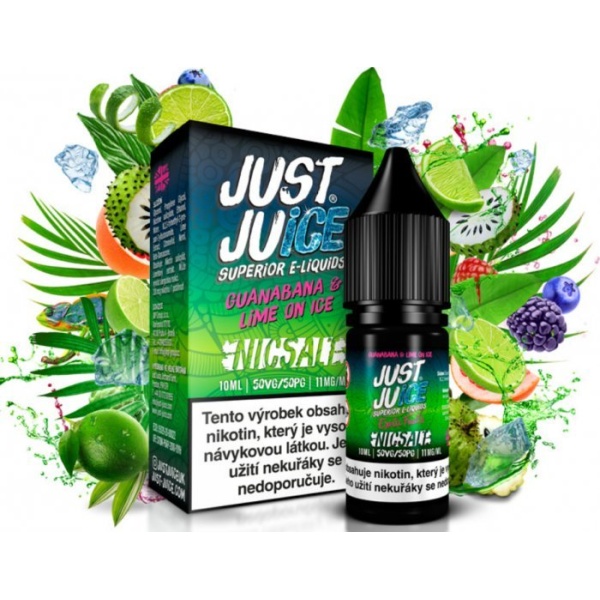 Ostatní Liquid Just Juice SALT Guanabana & Lime On Ice 10ml - 20mg