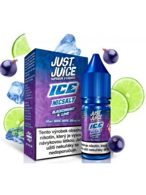 Ostatní Liquid Just Juice SALT ICE Blackcurrant & Lime 10ml - 11mg