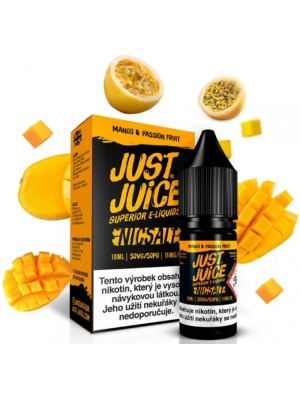 Ostatní Liquid Just Juice SALT Mango & Passion Fruit 10ml - 11mg