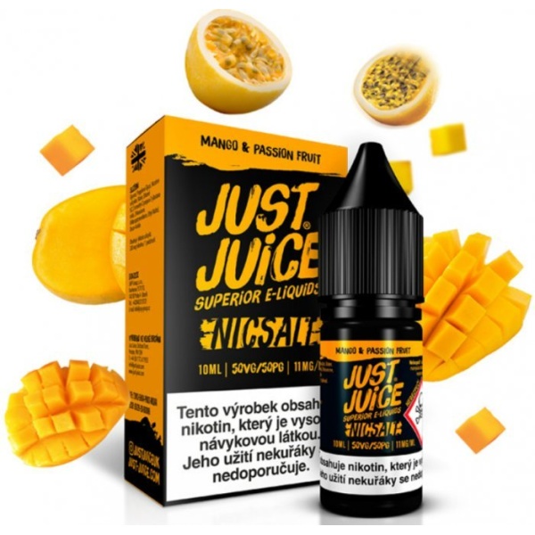 Ostatní Liquid Just Juice SALT Mango & Passion Fruit 10ml - 11mg