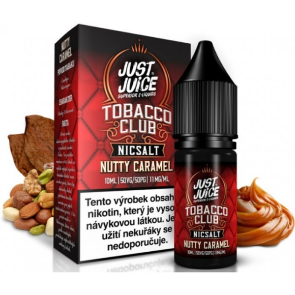 Ostatní Liquid Just Juice SALT Tobacco Nutty Caramel 10ml - 11mg