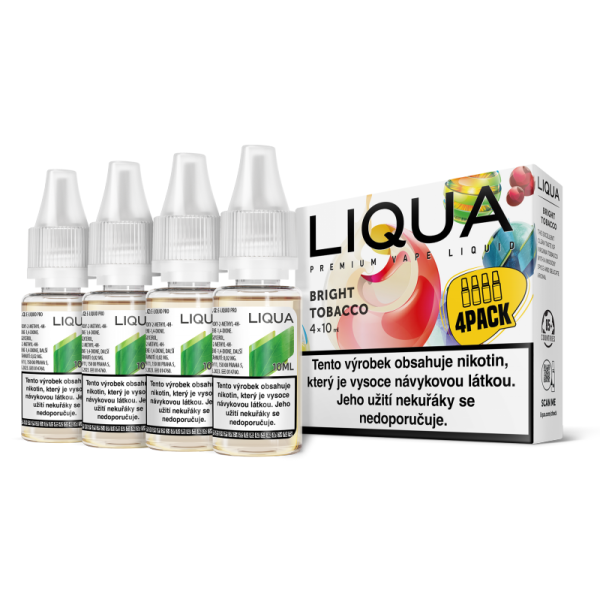 RITCHY Bright tobacco 4x10ml  (čistá tabáková příchuť) - Liquid LIQUA Elements 4Pack - 6 mg