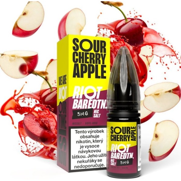 Riot Labs Liquid Riot BAR EDTN Salt Sour Cherry Apple (Třešeň a zelené jablko) 10ml-10mg