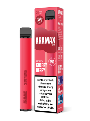 Aramax Bar 700 elektronická cigareta Cherry Berry 550mAh 2ml 20mg 1 ks