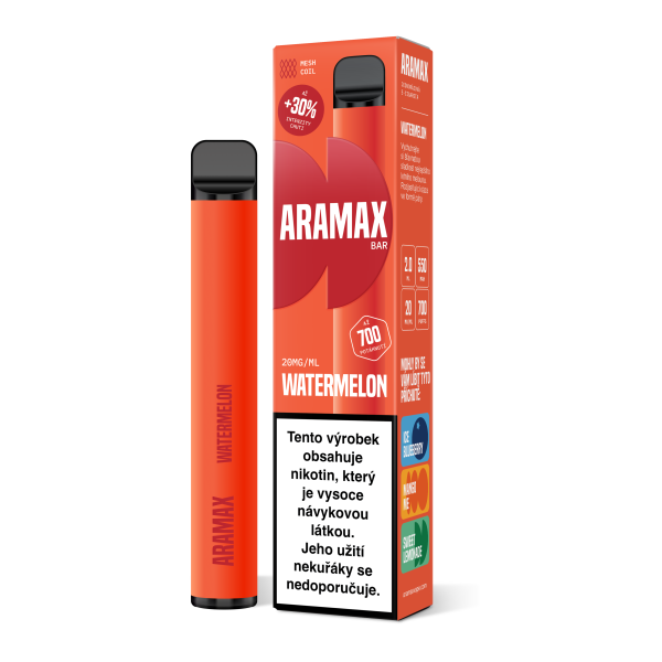 Aramax Bar 700 elektronická cigareta Watermelon 550mAh 2ml 20mg 1 ks