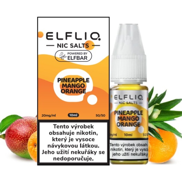 Elf Bar Liquid ELFLIQ Nic SALT Pineapple Mango Orange 10ml - 20mg