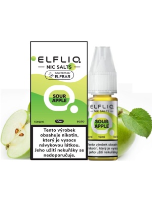 Elf Bar Liquid ELFLIQ Nic SALT Sour Apple 10ml - 10mg