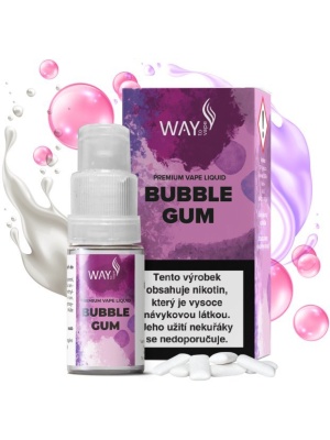 Ostatní Liquid WAY to Vape Bubble Gum 10ml-18mg