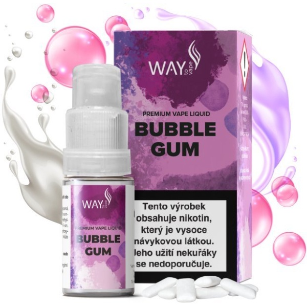 Ostatní Liquid WAY to Vape Bubble Gum 10ml-18mg