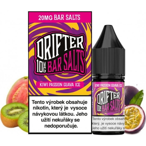 Juice Sauz Liquid Drifter Bar Salts Kiwi Passionfruit Guava Ice 10ml - 20mg