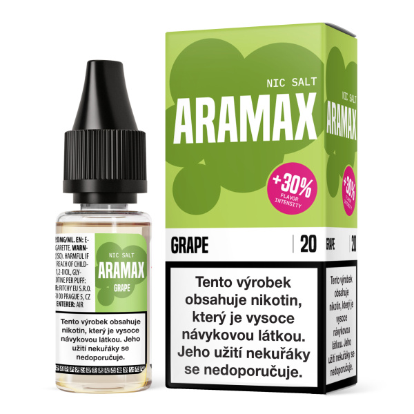 Liquid Aramax Nic Salt - Grape 10ml