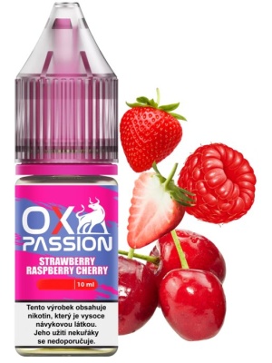 Liquid OXVA OX PASSION Salts Strawberry Raspberry Cherry 10ml - 10mg