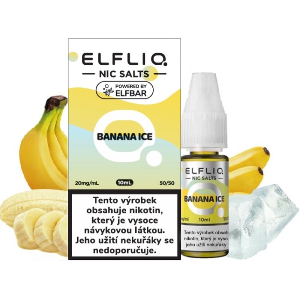 Elf Bar Liquid ELFLIQ Nic SALT Banana Ice 10ml - 20mg