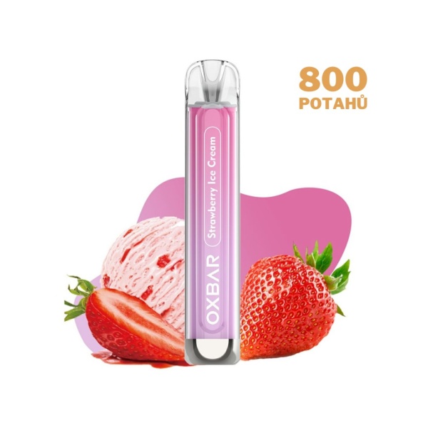 OXVA OXBAR C800 STRAWBERRY ICE CREAM elektronická cigareta