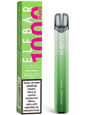 Elf Bar 1000 elektronická cigareta 20mg Apple Peach