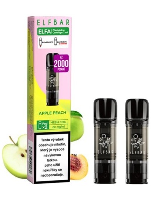 Elf Bar ELFA Pods cartridge 2Pack Apple Peach 20mg