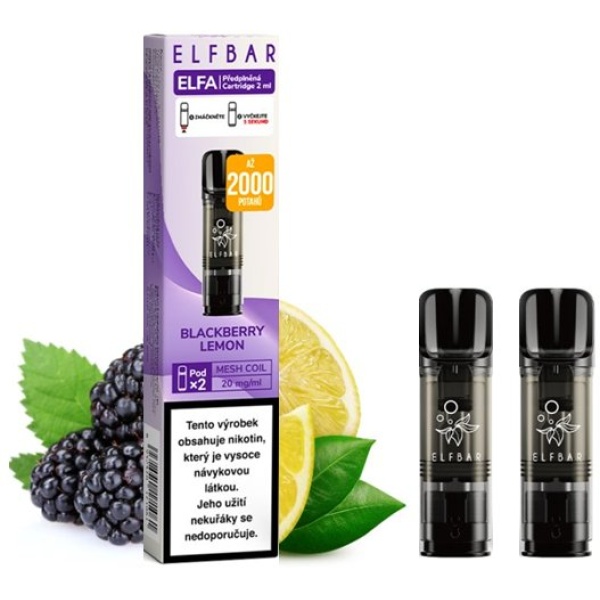 Elf Bar ELFA Pods cartridge 2Pack Blackberry Lemon 20mg 2Pack