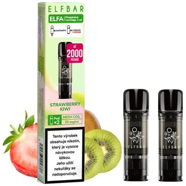 Elf Bar ELFA Pods cartridge 2Pack Strawberry Kiwi 20mg