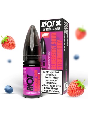 Riot Labs Liquid RIOT X Salt Blueberry Sour Strawberry (Kyselá borůvka a jahoda) 10ml-20mg
