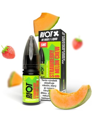 Riot Labs Liquid RIOT X Salt Strawberry & Melon Chew (Jahodovo-melounová žvýkačka) 10ml-10mg