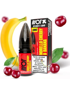 Riot Labs Liquid RIOT X Salt Morello Cherry & Banana (Kyselá višeň a banán) 10ml-20mg
