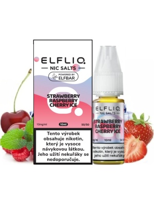 Elf Bar Liquid ELFLIQ Nic SALT Strawberry Raspberry Cherry Ice 10ml - 10mg