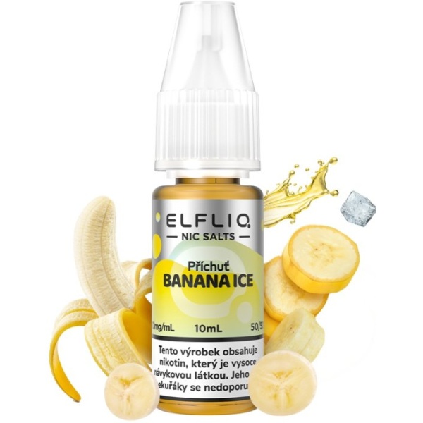 Elf Bar Liquid ELFLIQ Nic SALT Banana Ice 10ml - 10mg