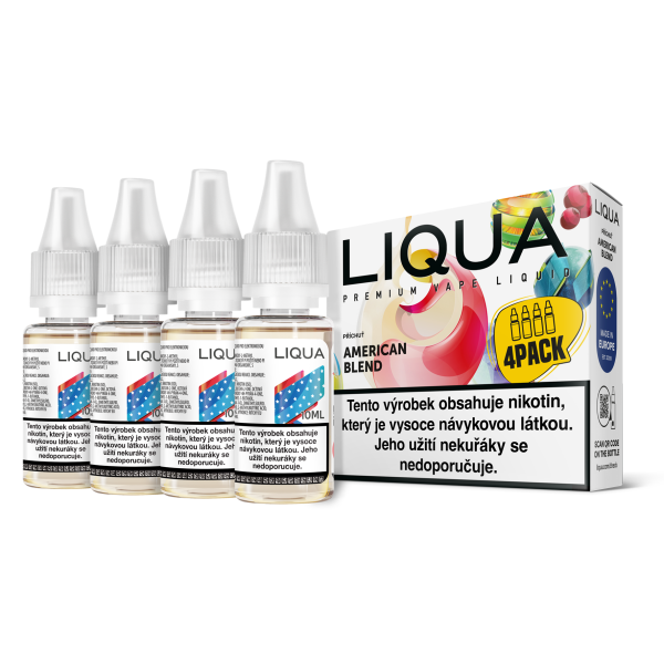 American Blend 4x10ml  (Americký míchaný tabák) - Liquid LIQUA Elements 4Pack - 6 mg