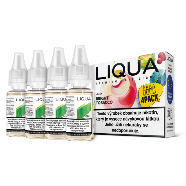 Bright tobacco 4x10ml  (čistá tabáková příchuť) - Liquid LIQUA Elements 4Pack - 6 mg