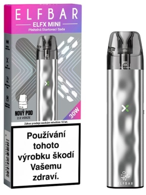 Elf Bar ELFX Mini elektronická cigareta 1000mAh Silver