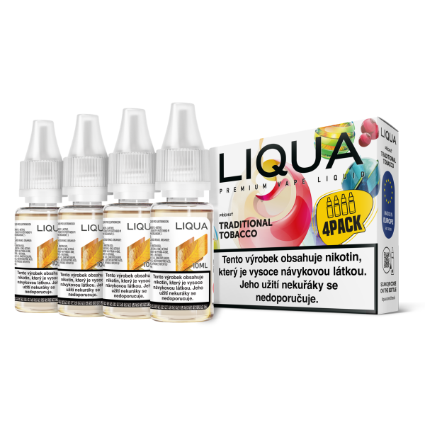 Traditional tobacco 4x10ml  (Tradiční tabák) - Liquid LIQUA Elements 4Pack - 3 mg
