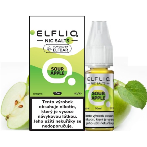 Elf Bar Liquid ELFLIQ Nic SALT Sour Apple 10ml - 10mg