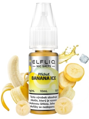 Elf Bar Liquid ELFLIQ Nic SALT Banana Ice 10ml - 20mg